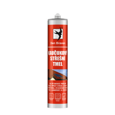 Tmel kaučukový střešní Den Braven KARTUŠE 280 ML, BÍLÁ