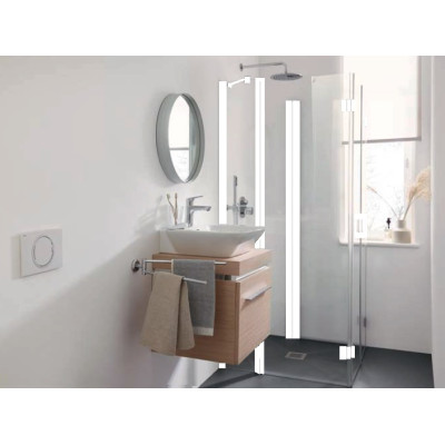 U-Kabina zalamovací Kermi LIF2U 93X93X200CM BÍLÁ/ČIRÉ+KC