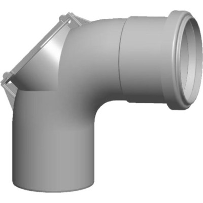 Koleno revizní s podpěrou Wolf DN80/87° POLYPROPYLEN