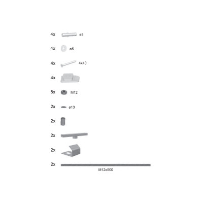 Příslušenství Ravak Classic panelkit ČELNÍ U 150,160,170CM
